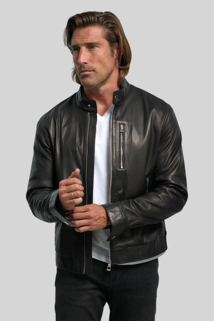 Pietro Leather Utility Jacket Spellezo