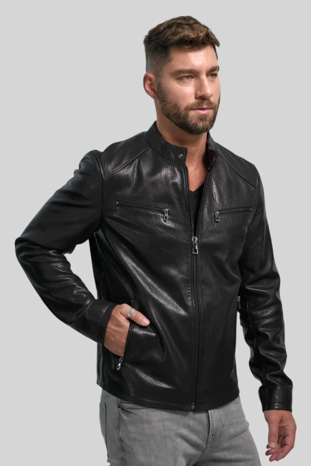 Filippo Quilted Leather Jacket Spellezo