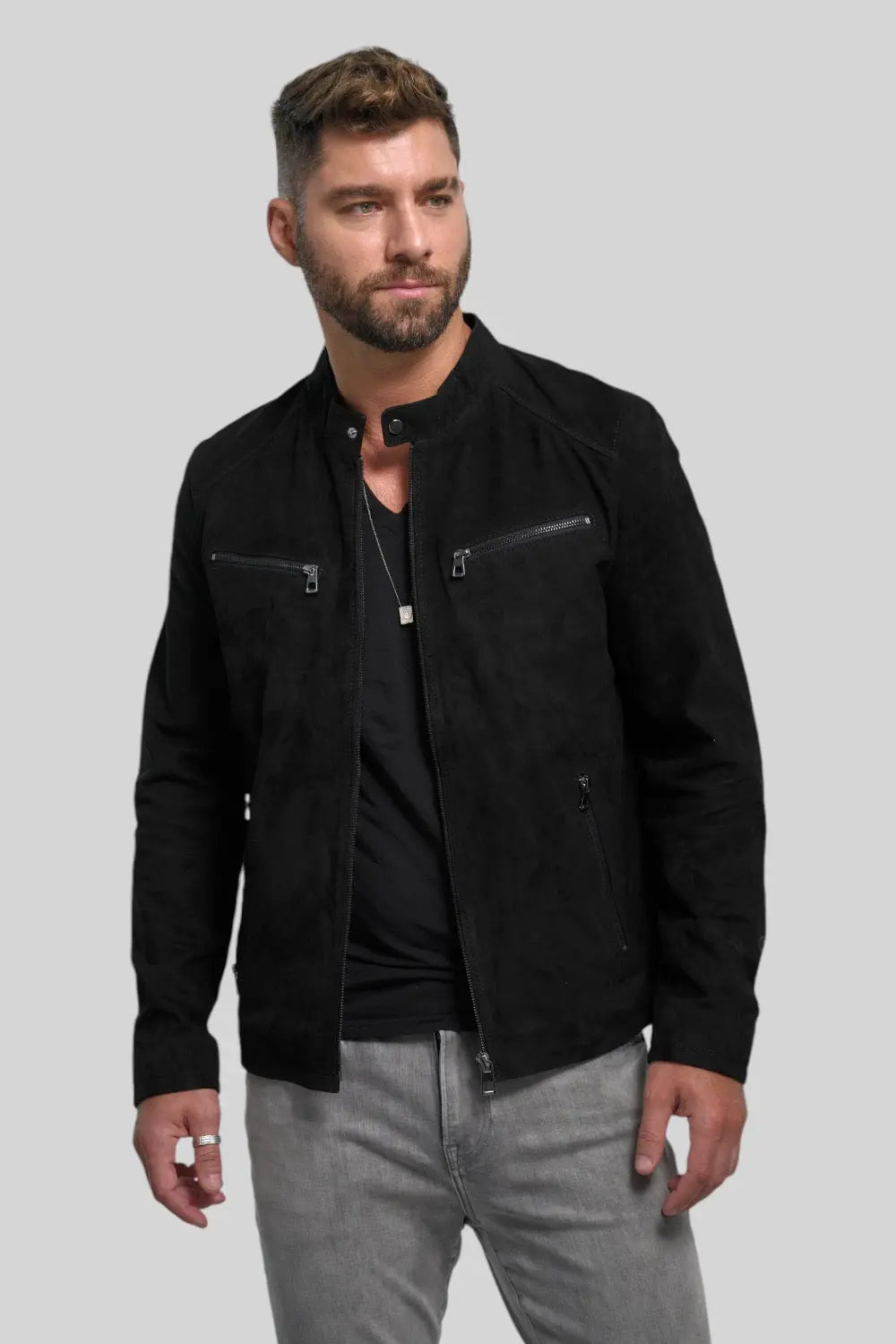 Hugo Suede Leather Jacket Spellezo