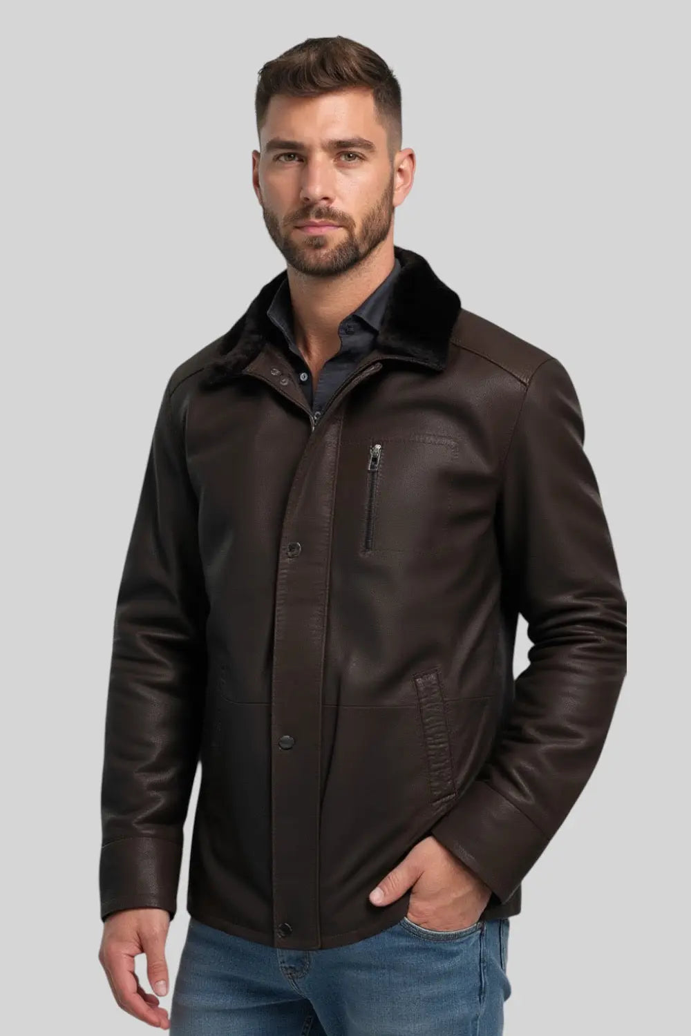 Franco Classic Leather Jacket Spellezo