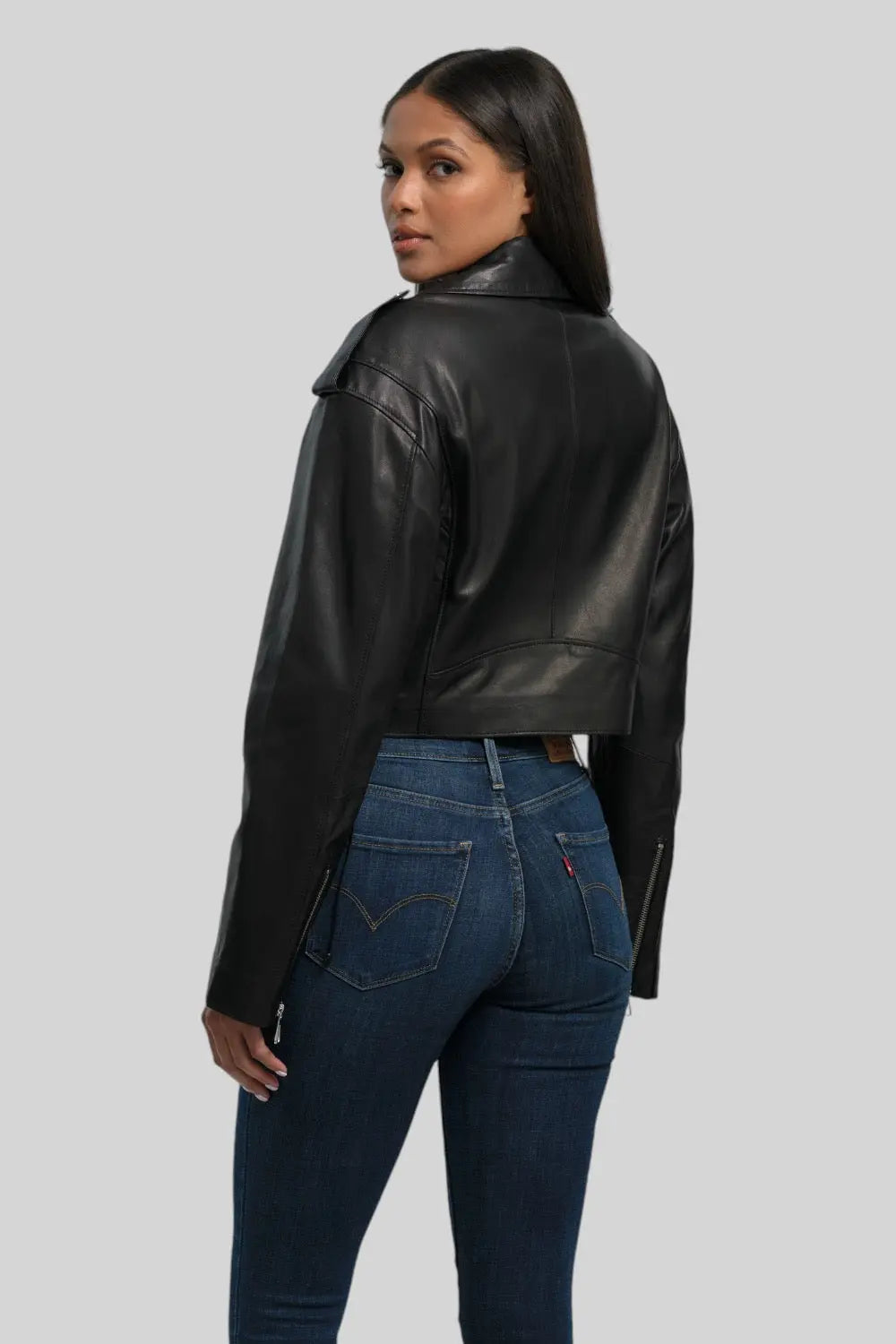 Lara Leather Moto Jacket Spellezo