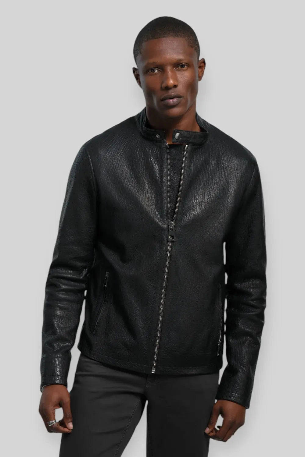 Alessandro Leather Utility Jacket Spellezo