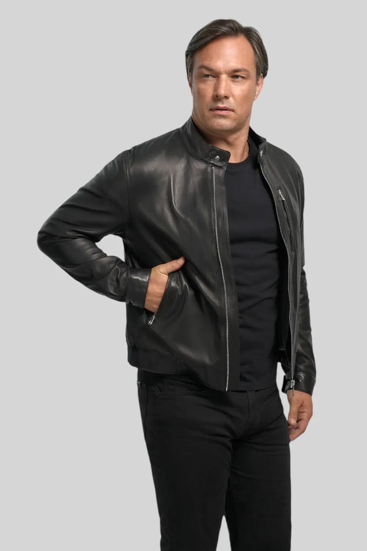 Pietro Leather Utility Jacket Spellezo