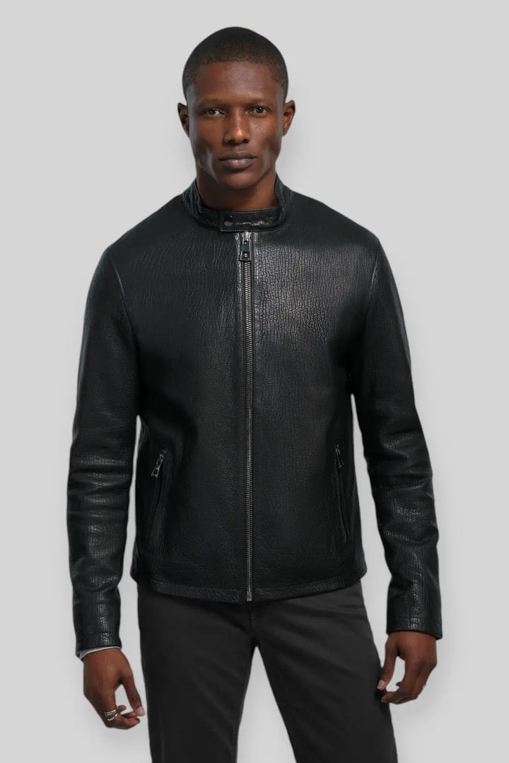 Alessandro Leather Utility Jacket Spellezo