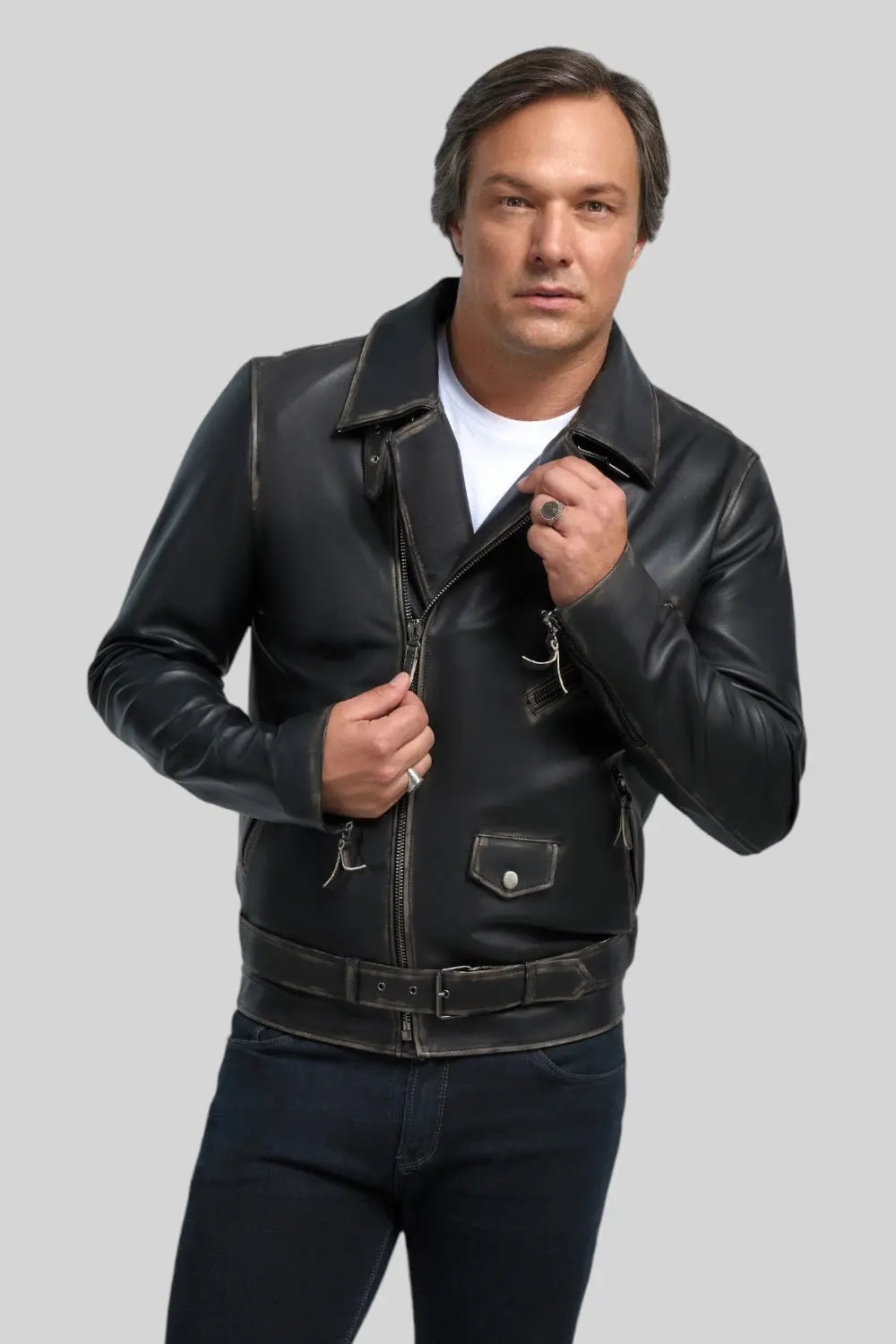 Daniele Vintage Leather Jacket Spellezo