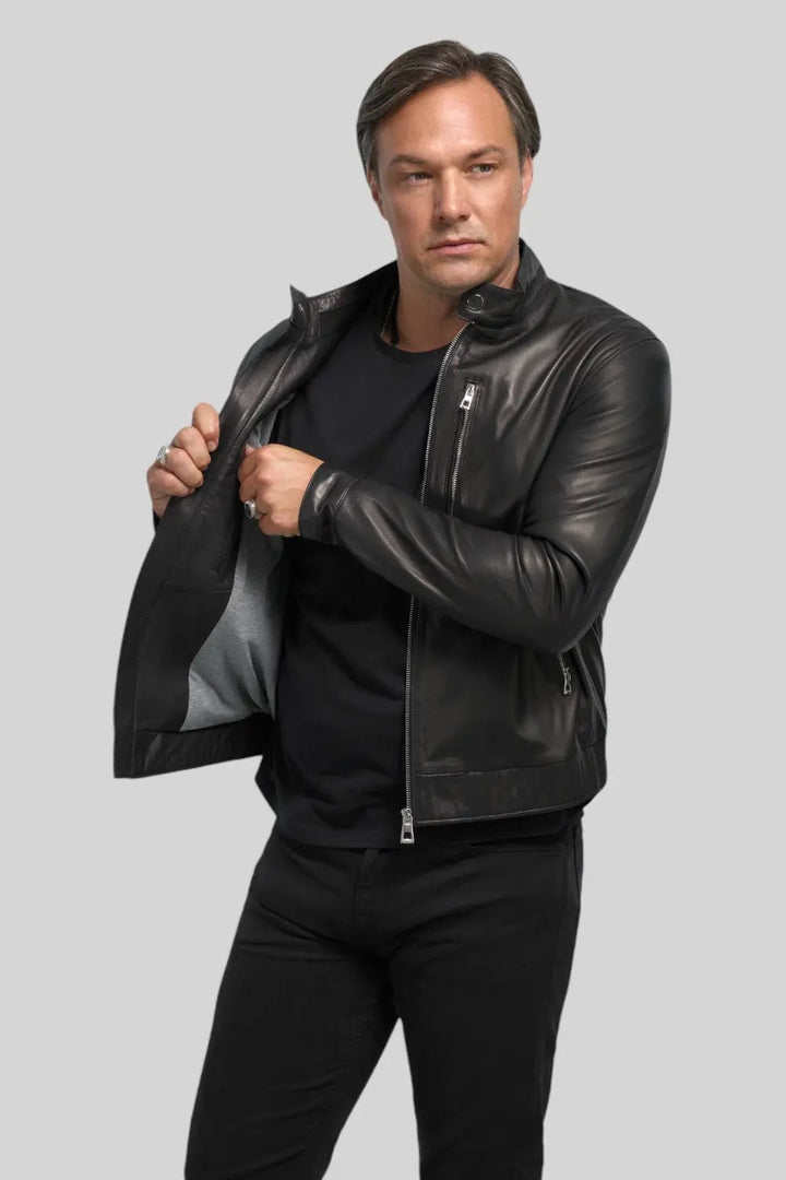 Pietro Leather Utility Jacket Spellezo