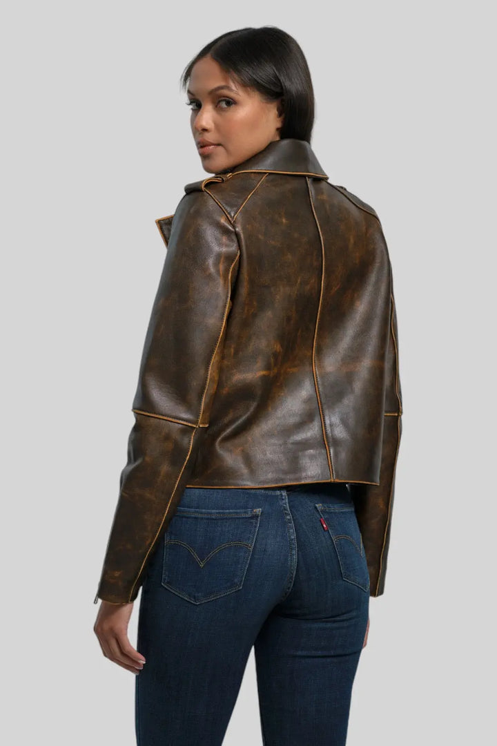 Loretta Vintage Leather Jacket Spellezo