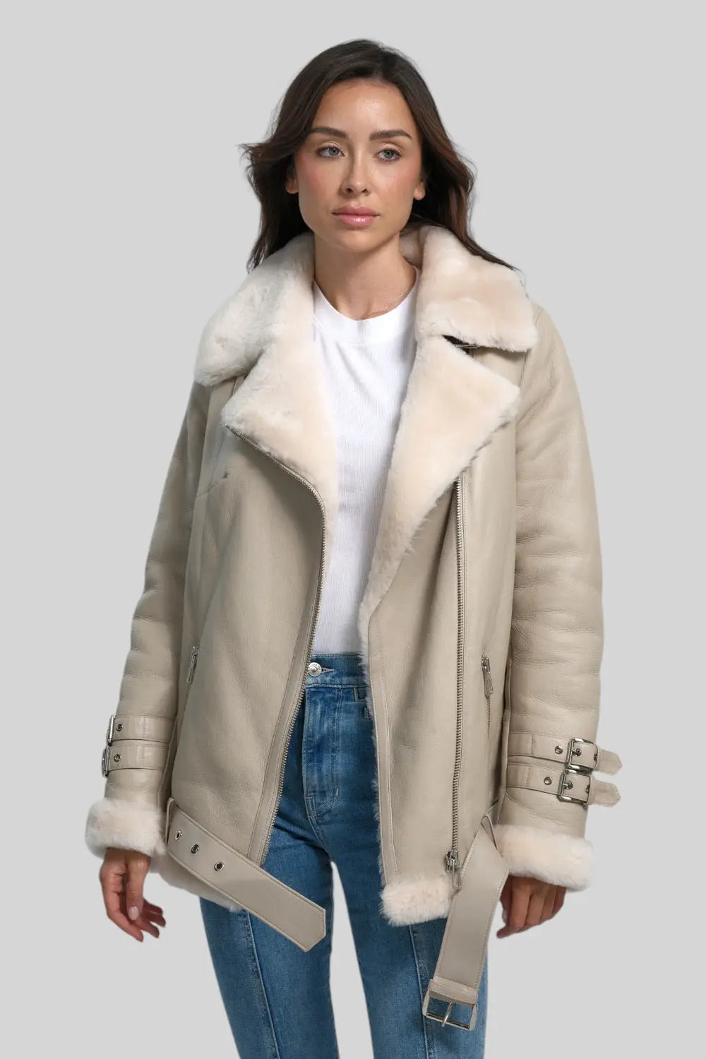 Serena Shearling B-3 Jacket Spellezo