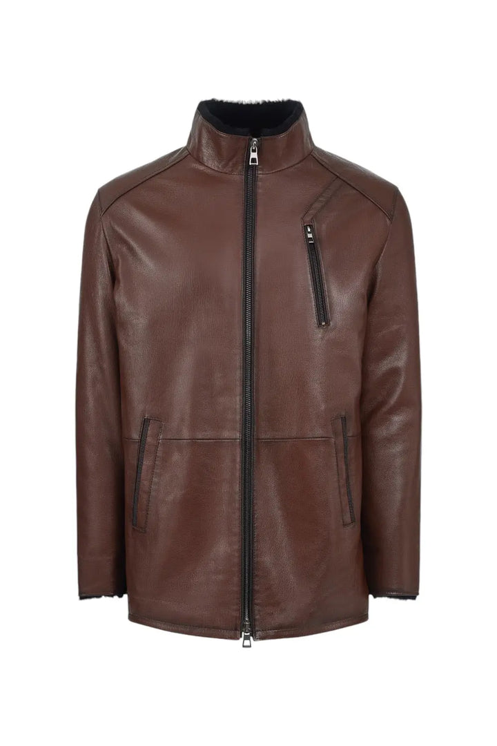 Leone Shearling Leather Jacket Spellezo