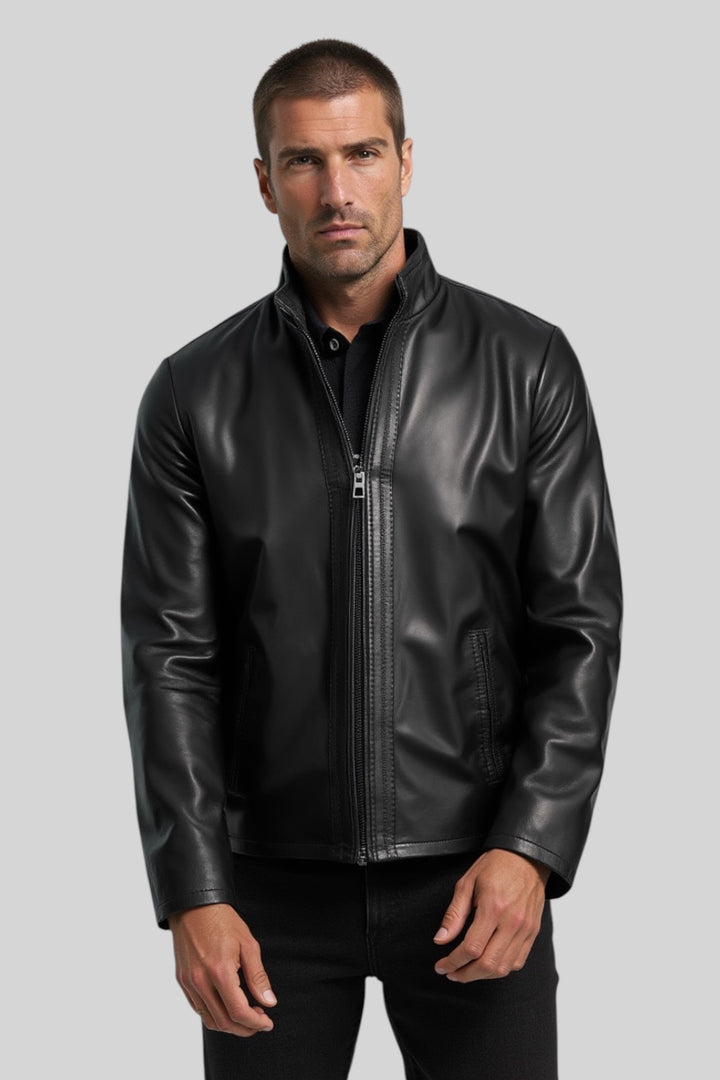 Nereo Leather Utility Jacket