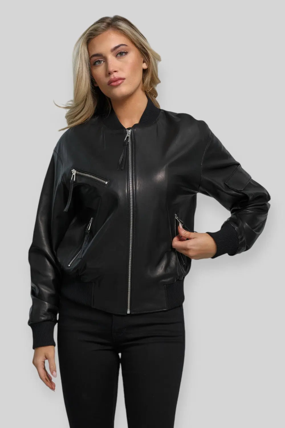 Fabiola Leather B-3 Bomber Spellezo