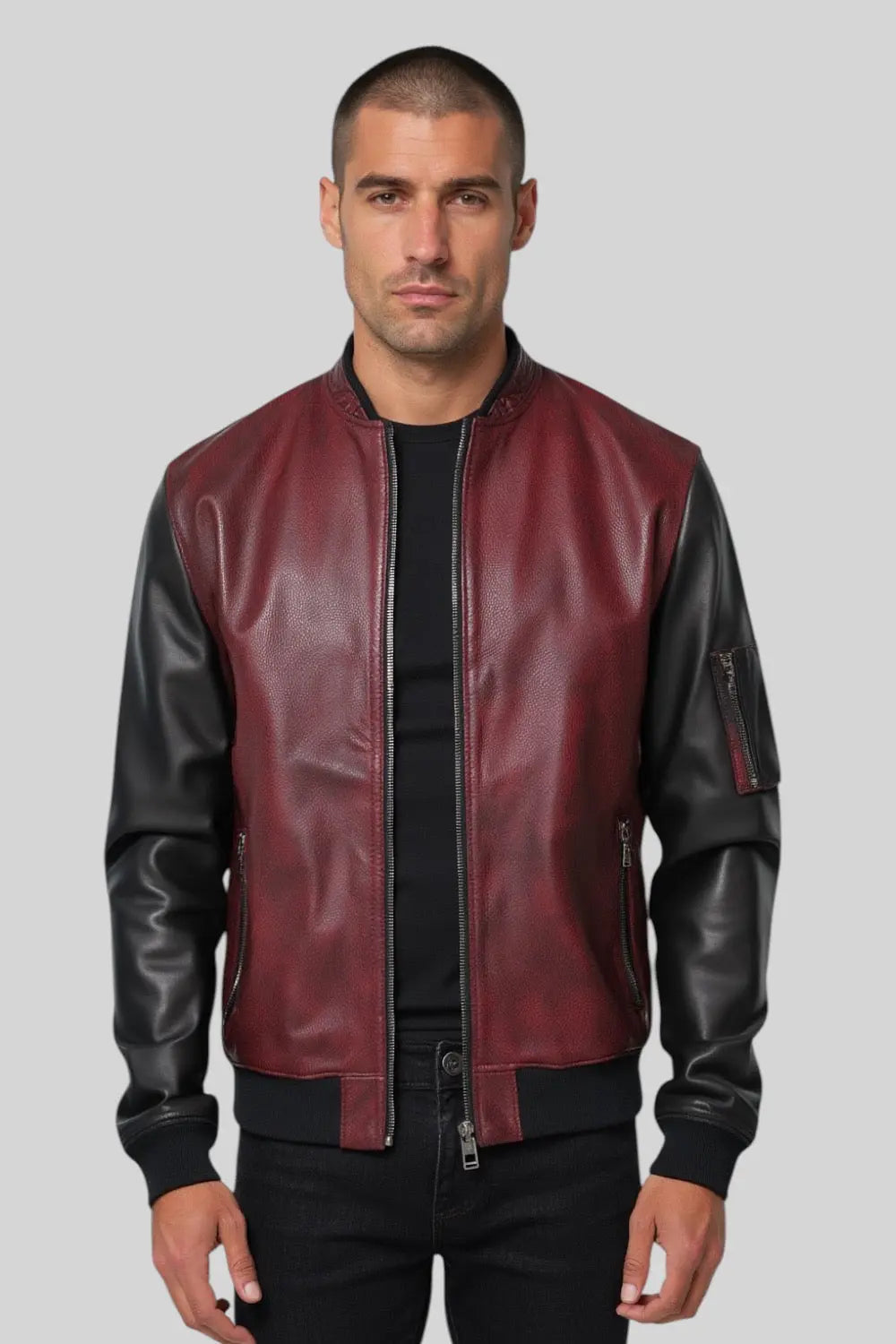 Gianni Leather Bomber Jacket Spellezo