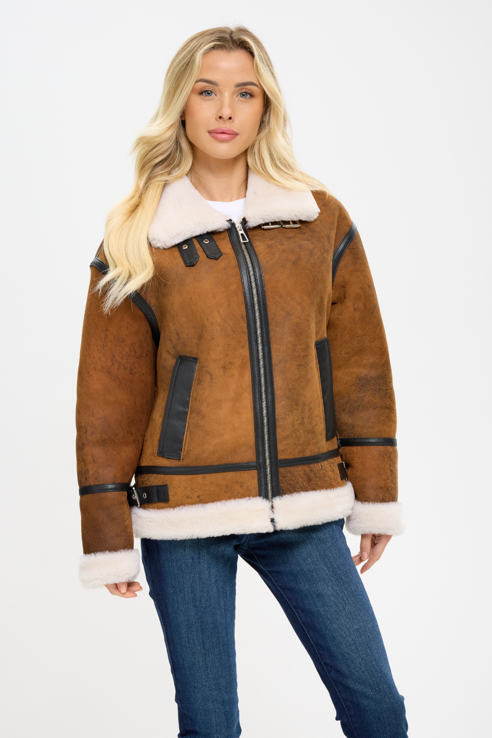 Giovanna Sheepskin B-3 Jacket