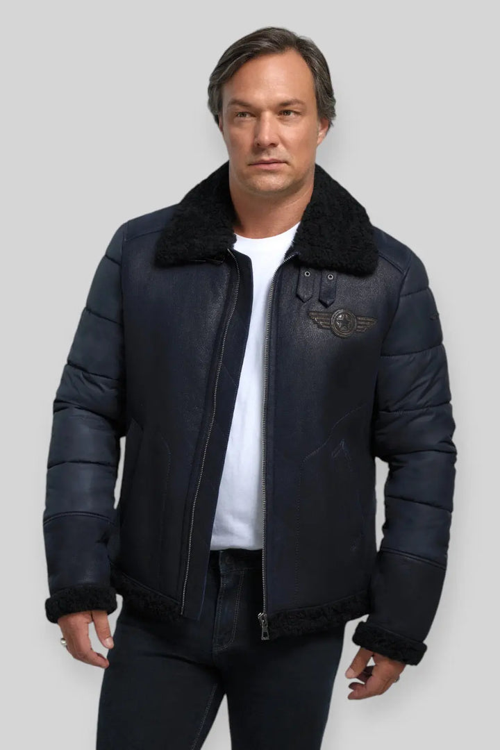 Antonio Sheepskin B-3 Bomber Jacket Spellezo