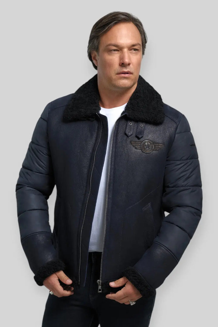 Antonio Sheepskin B-3 Bomber Jacket Spellezo