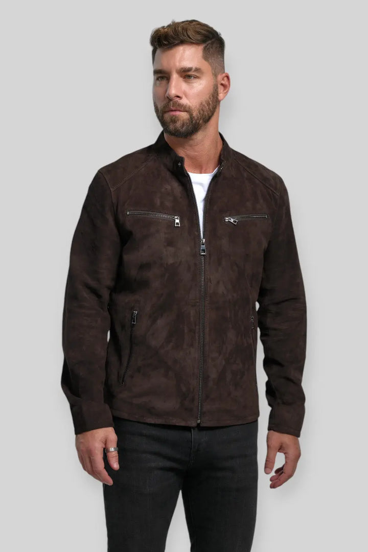 Claudio Suede Leather Jacket Spellezo