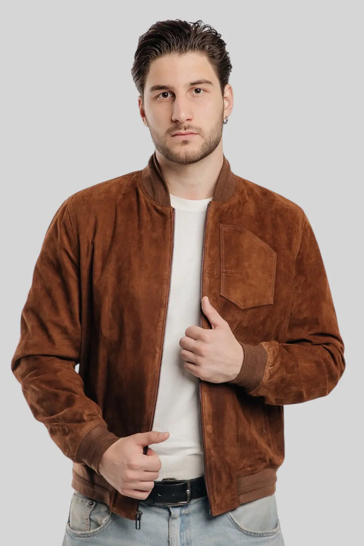 Breno Suede Leather Jacket Spellezo