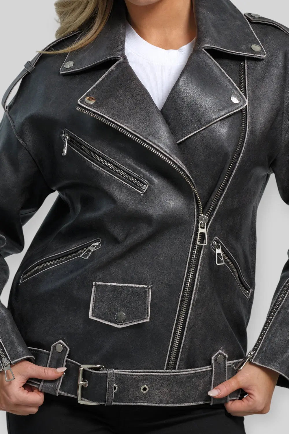 Daniela Vintage Leather Jacket Spellezo