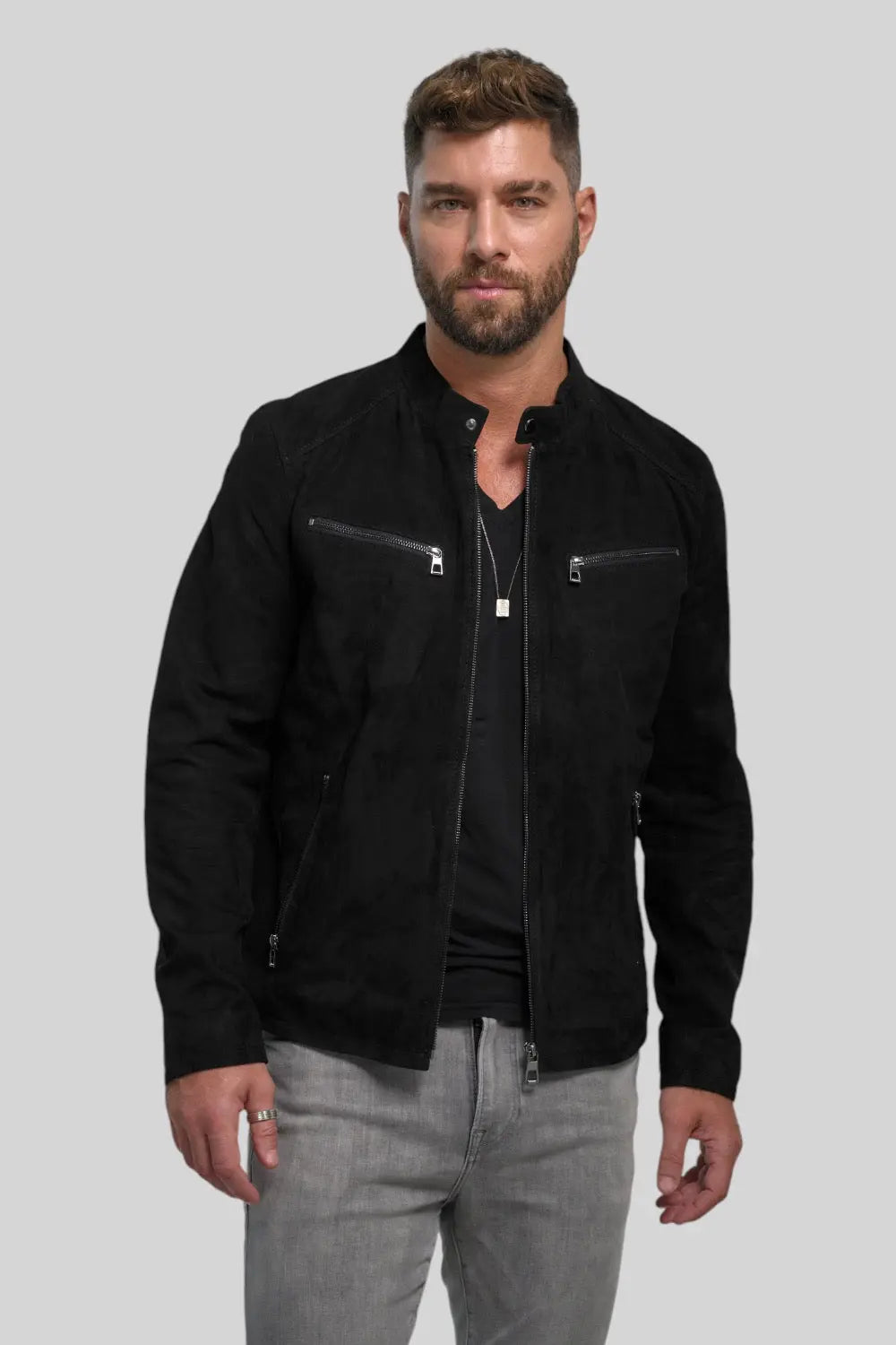 Hugo Suede Leather Jacket Spellezo