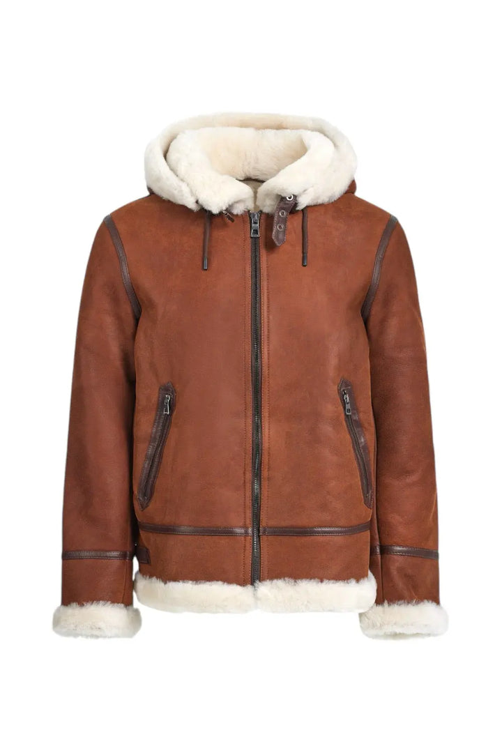 Remo Hooded Sheepskin Jacket Spellezo