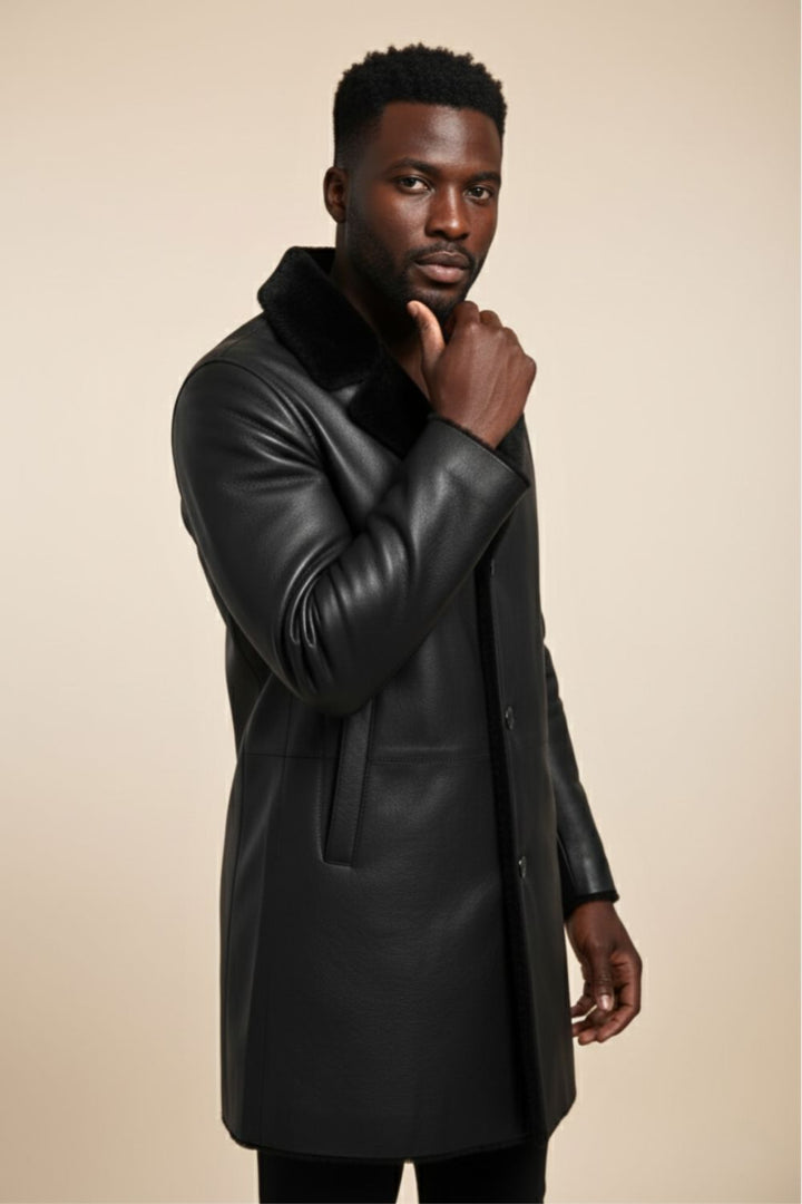 Flavio Sheepskin Leather Coat