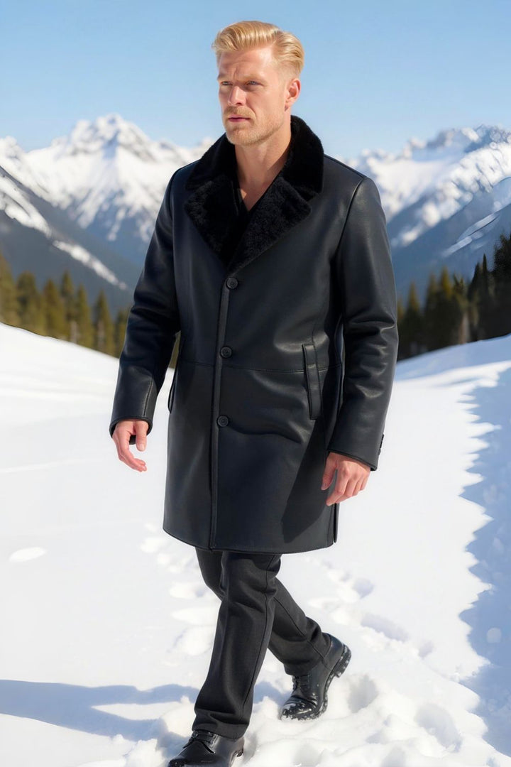 Flavio Sheepskin Leather Coat
