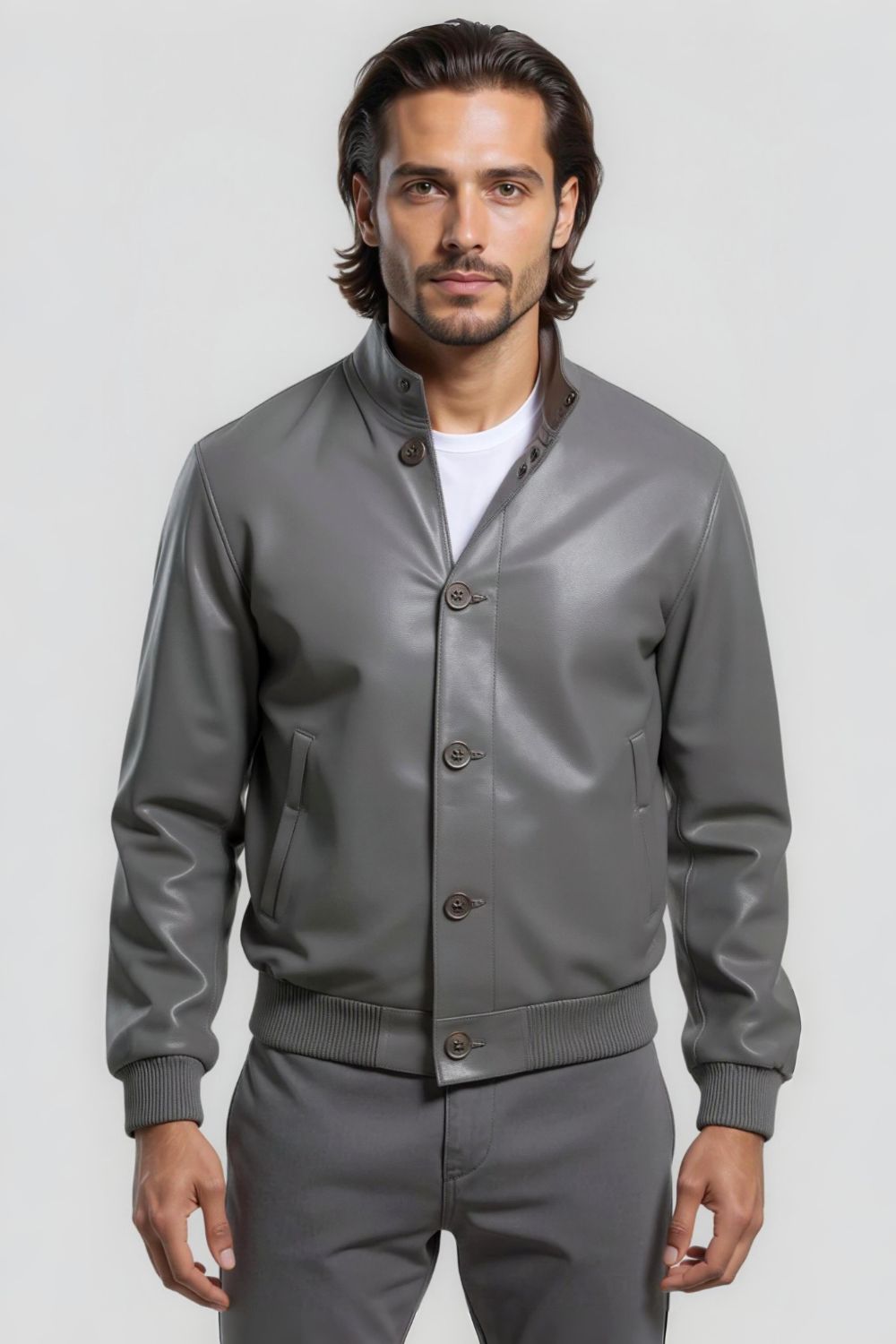Simone Leather Utility Jacket