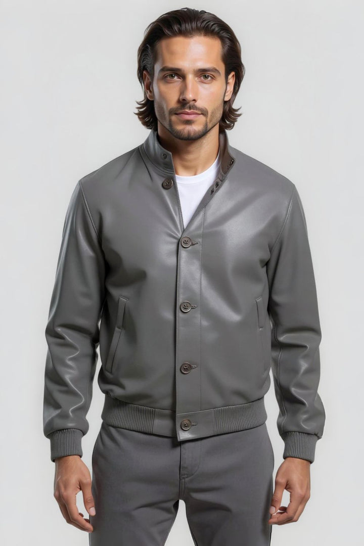 Simone Leather Utility Jacket