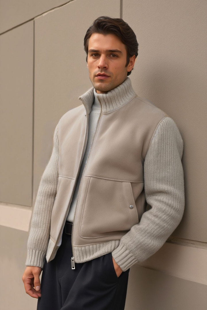 Giacomo Sheepskin Jacket with Knitted Sleeves
